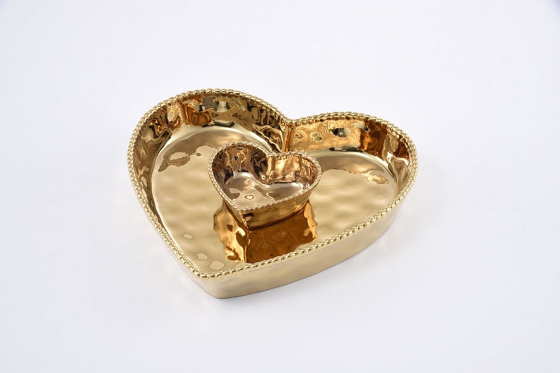 Chip N Dip Heart | Gold