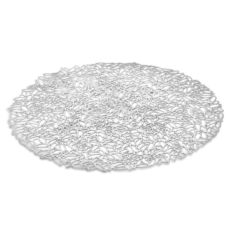 Round Floret Silver Placemat Set