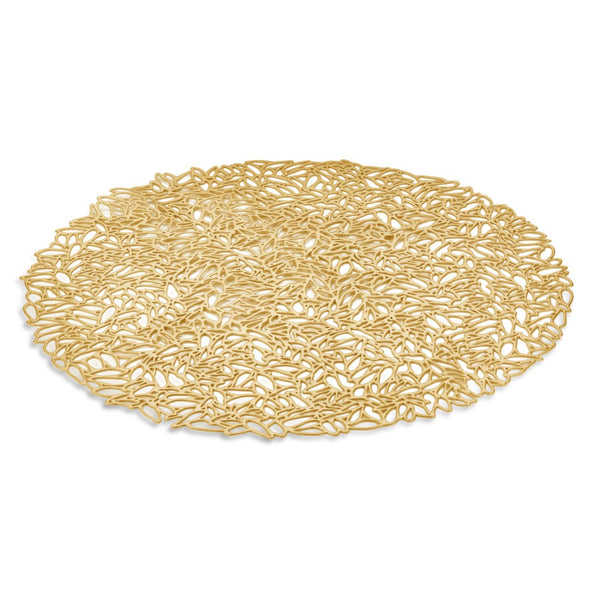 Round Floret Gold Placemat Set