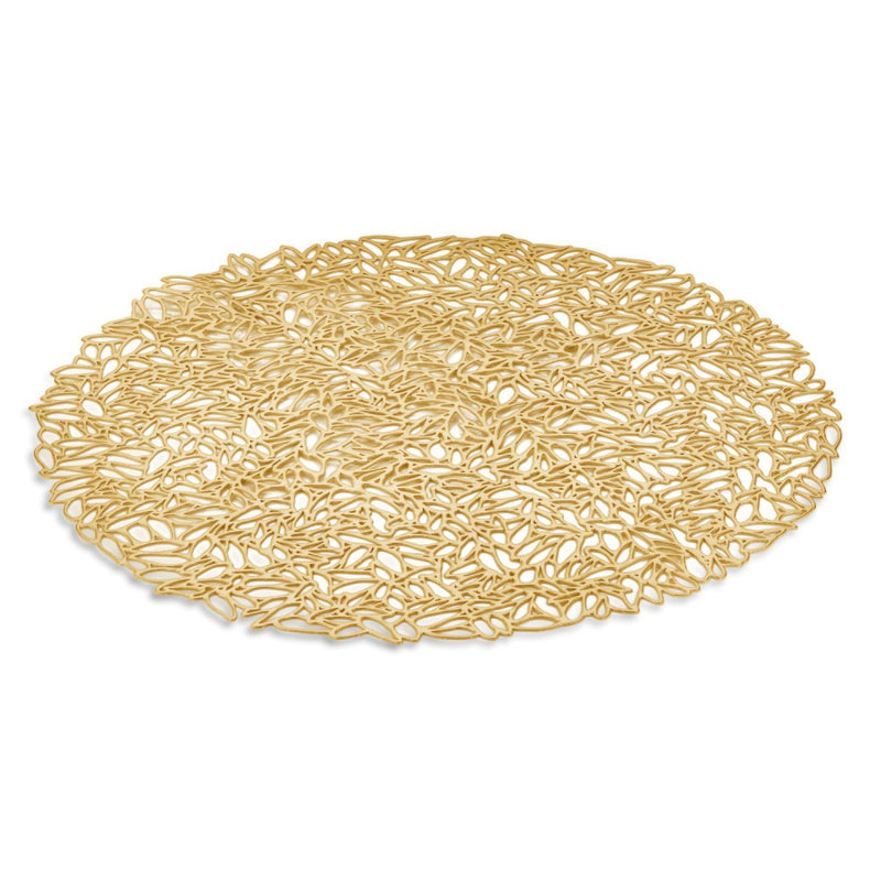 Round Floret Gold Placemat Set