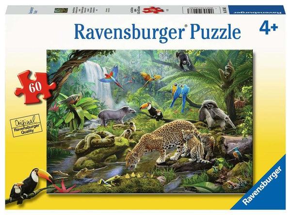 60 Piece Puzzle | Rainforest Animals