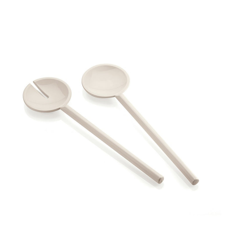 Salad Servers - Milk White Tiffany
