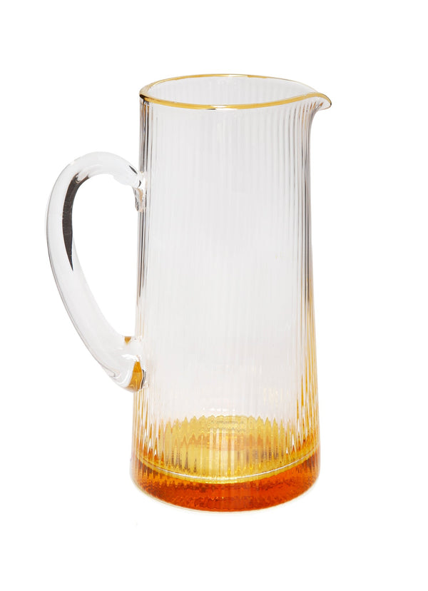 Pitcher | Ribbed Gold Base