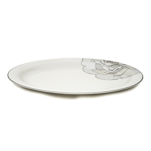 Silver Blossom Oval Platter