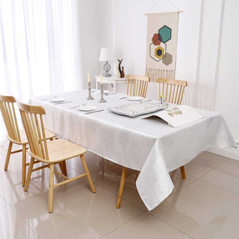 Jacquard Tablecloth | Forest White