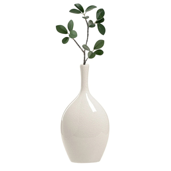 Short Vase | Lilo Crackle White
