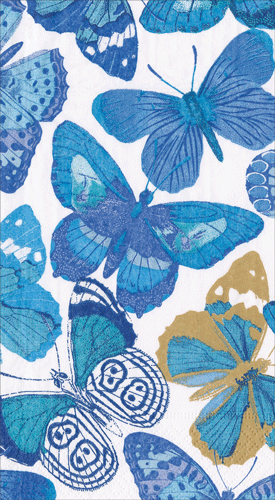 Guest Towels | Blue Butterflies