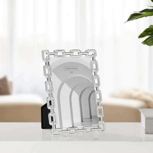4x6 Picture Frame | Chain Link Silver