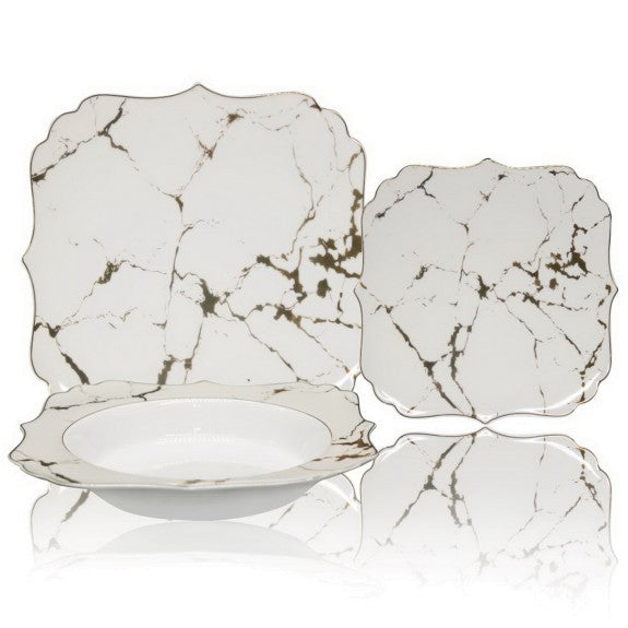Cream Marble Dinnerset for 6