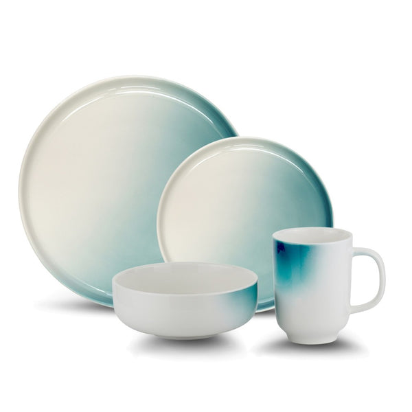 Luster Green Dinnerset for 4