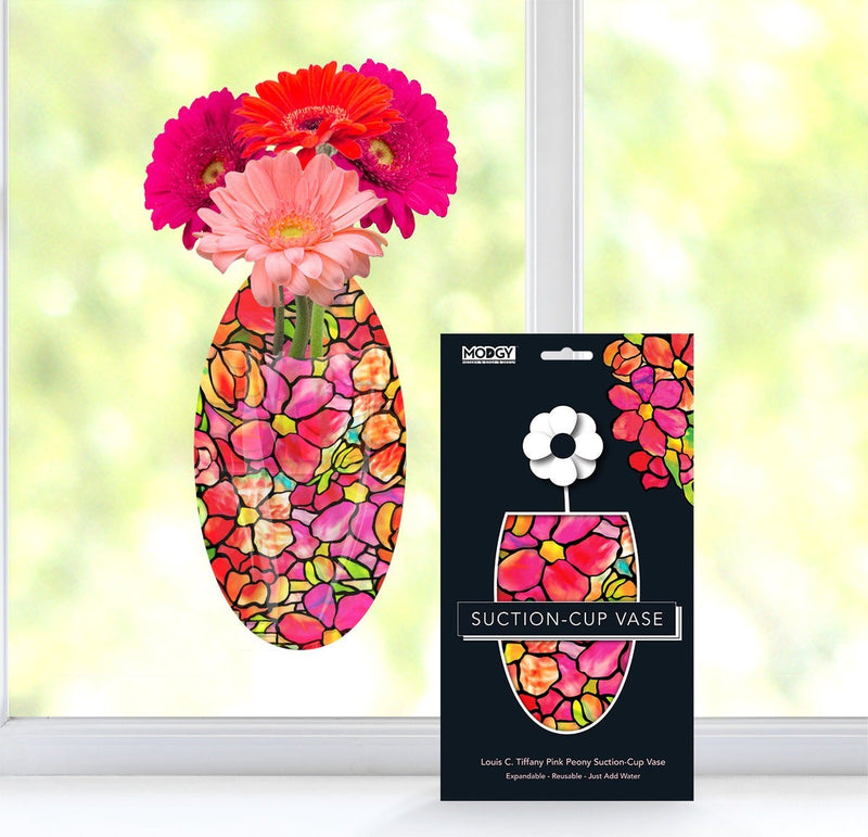 Large Suction Cup Vase | Tiffany Pink Peonies