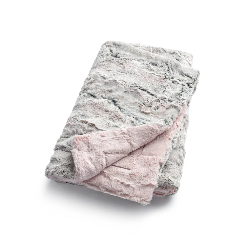 Baby Blanket | Mia Silver/Light Pink