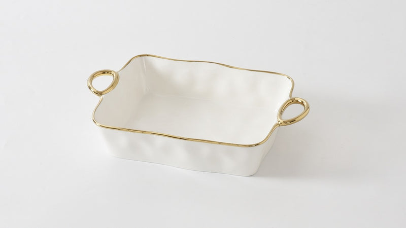Rectangle Baker | Gold Handles