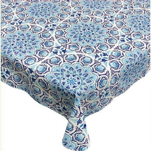 Vinyl Tablecloth | 60 x 84 in | Blue Florentine