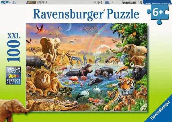 100 Piece Puzzle | Savannah Jungle Waterhole