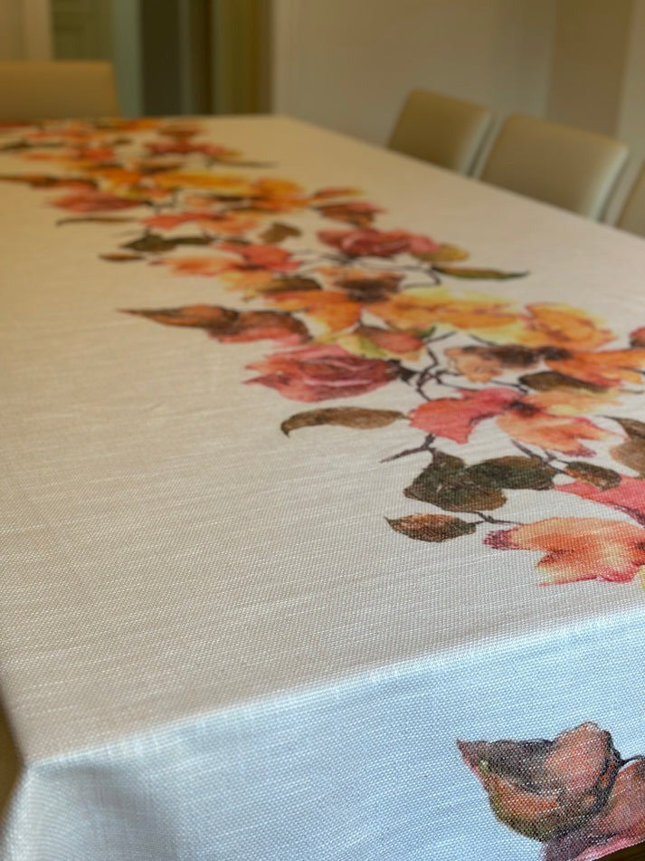 Tablecloth | Fall Floral Burlap