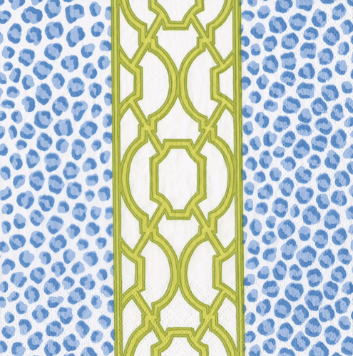 Luncheon Napkin | Knots & Spots Blue/Green