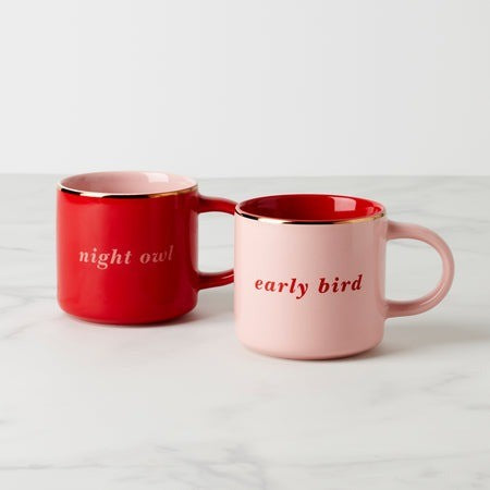 Set of 2 Mugs | Early Bird/Night Owl