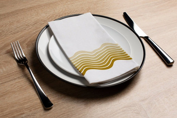 Guest Towels | Ombre Wave Gold