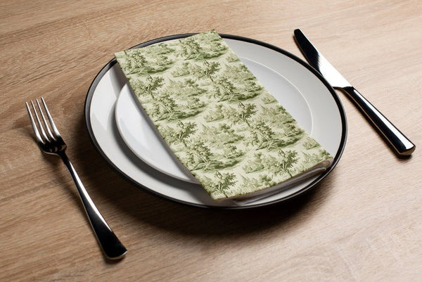 Guest Towels | Green Toile