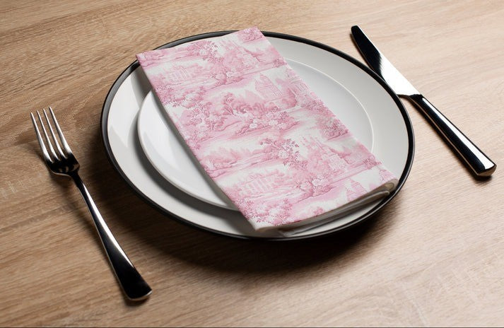 Guest Towels | Pink Toile