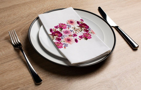Guest Towels | Fuchsia Dahlias