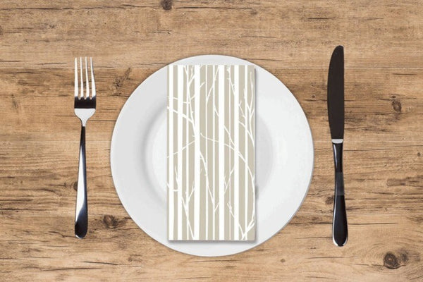 Guest Towels | Taupe Branch Effect