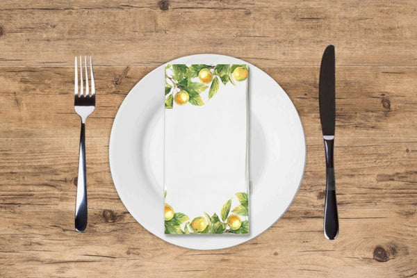 Guest Towels | Watercolor Apple Frame
