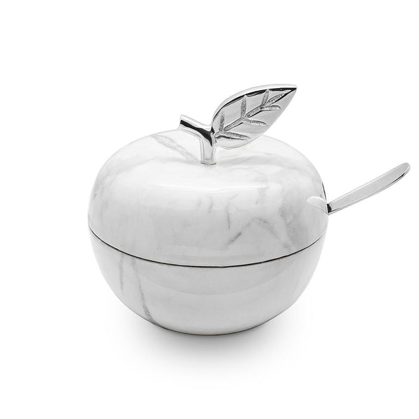 Honey Dish | Marble/Silver  Apple