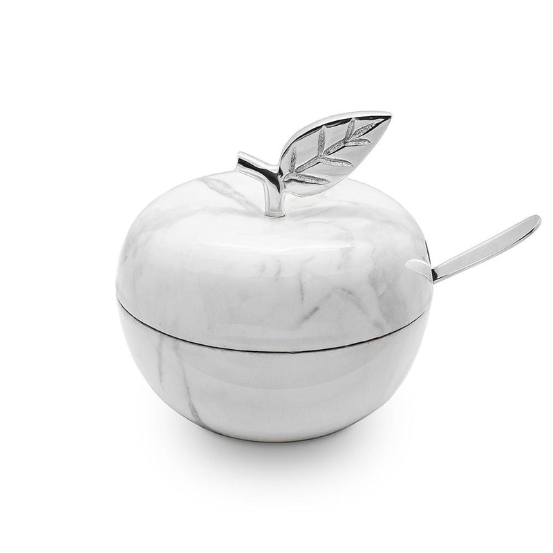 Honey Dish | Marble/Silver  Apple
