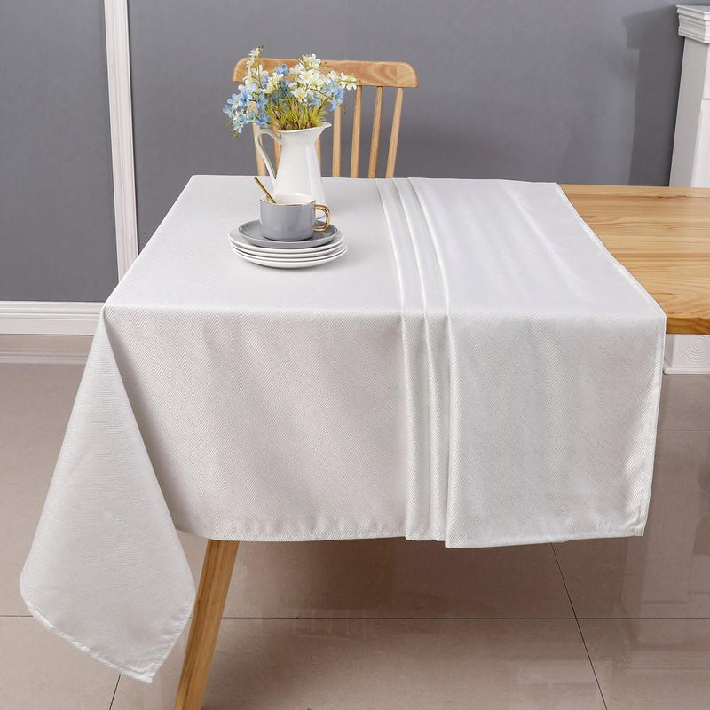Jacquard Tablecloth | Desert White/Silver | Kitchen Art