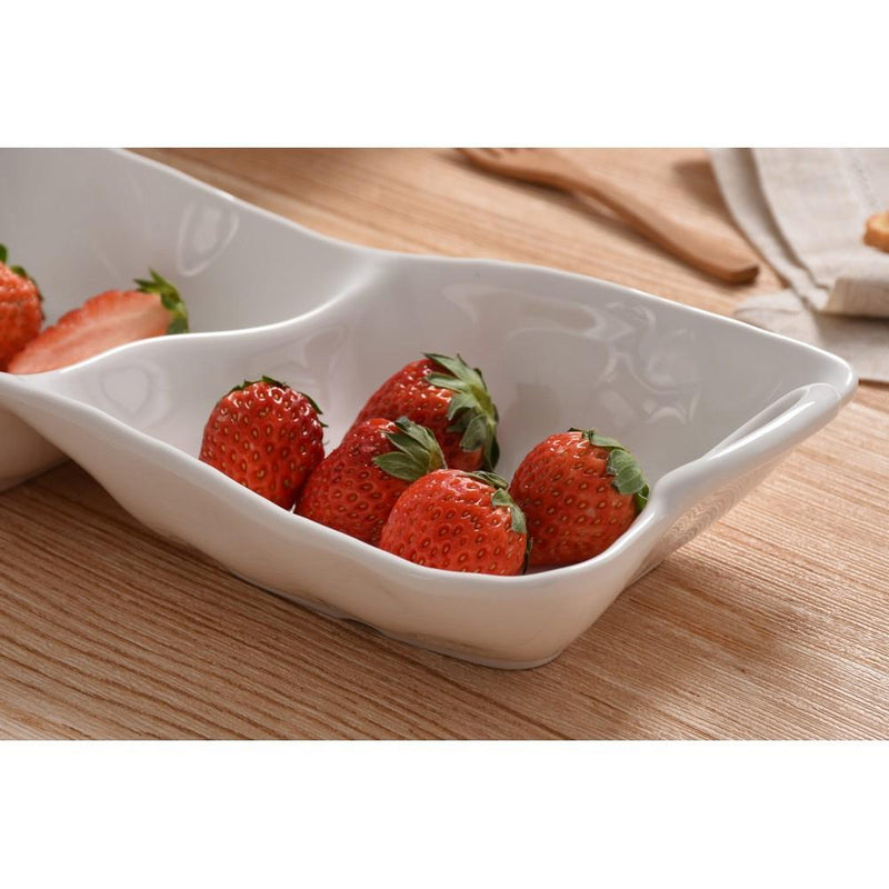 Pampa Bay 2 Section Dish | Melamine | Ivy | Kitchen Art