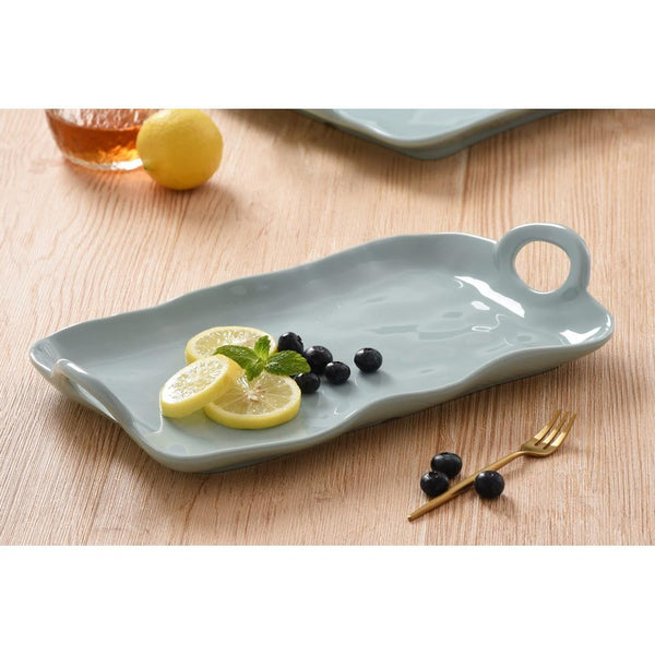 Pampa Bay Small Platter | Melamine | Aqua | Kitchen Art