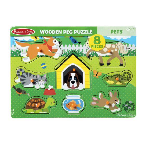 Peg Puzzle - 8 Piece Pets