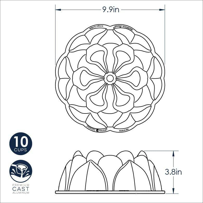 Nordicware Magnolia Bundt Pan | Kitchen Art | Wrapt