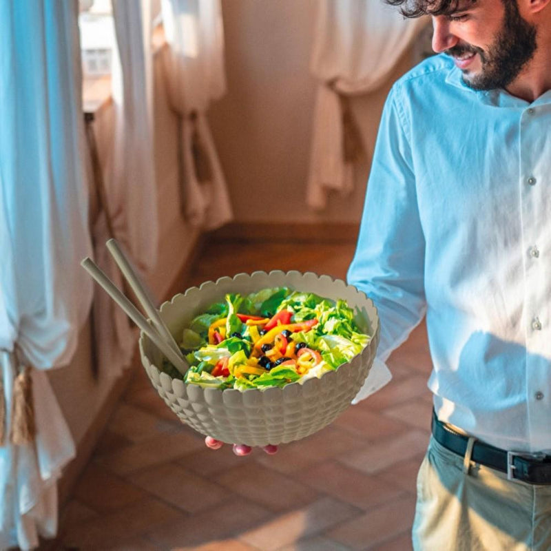 Guzzini Salad Servers | Taupe Tiffany | Kitchen Art