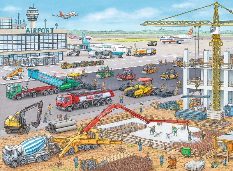 Ravensburger 100 Pc Puzzle Construction Airport | Wrapt