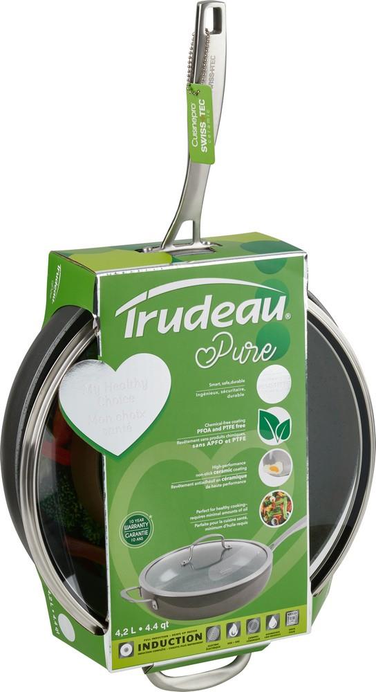 Trudeau | Pure Ceramic Saute Pan with Lid | Kitchen Art