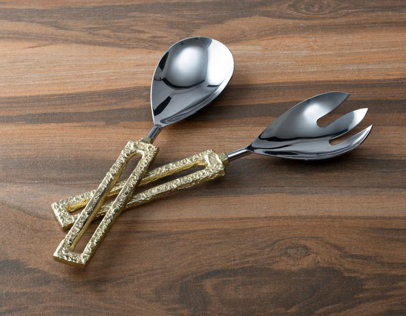 Gold Loop Salad Servers
