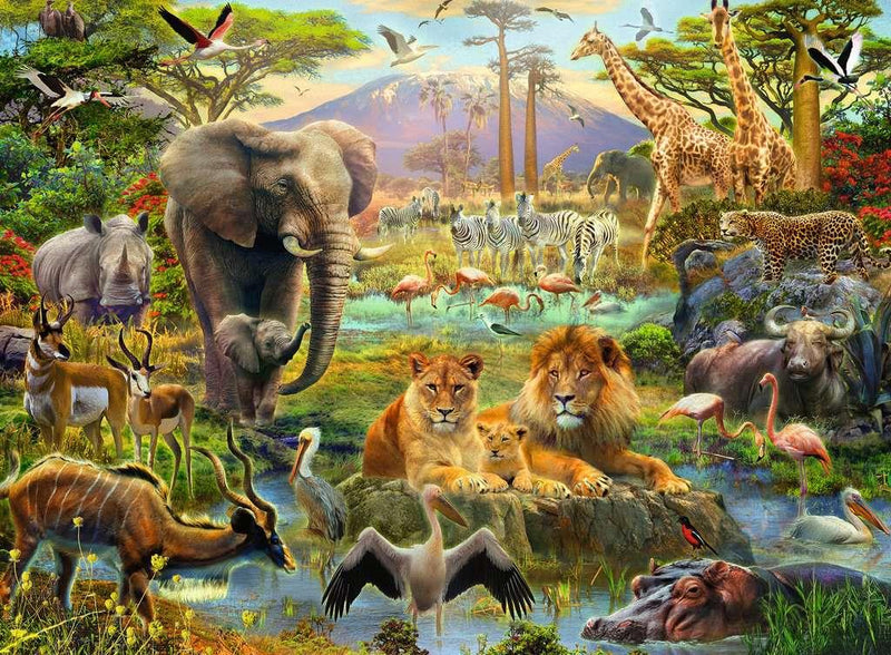 Ravensburger 200 Pc Puzzle Animals of Savannah | Wrapt