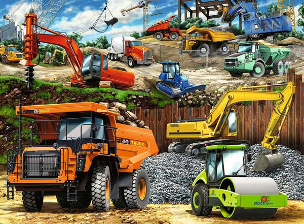 Ravensburger 100 Pc Puzzle Construction Vehicles |Wrapt