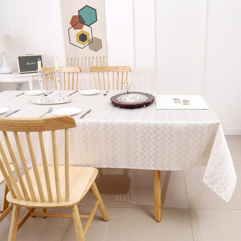 Jacquard Tablecloth | Gold Zigzag | Kitchen Art | Wrapt