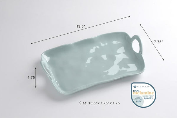 Pampa Bay Small Platter | Melamine | Aqua | Kitchen Art