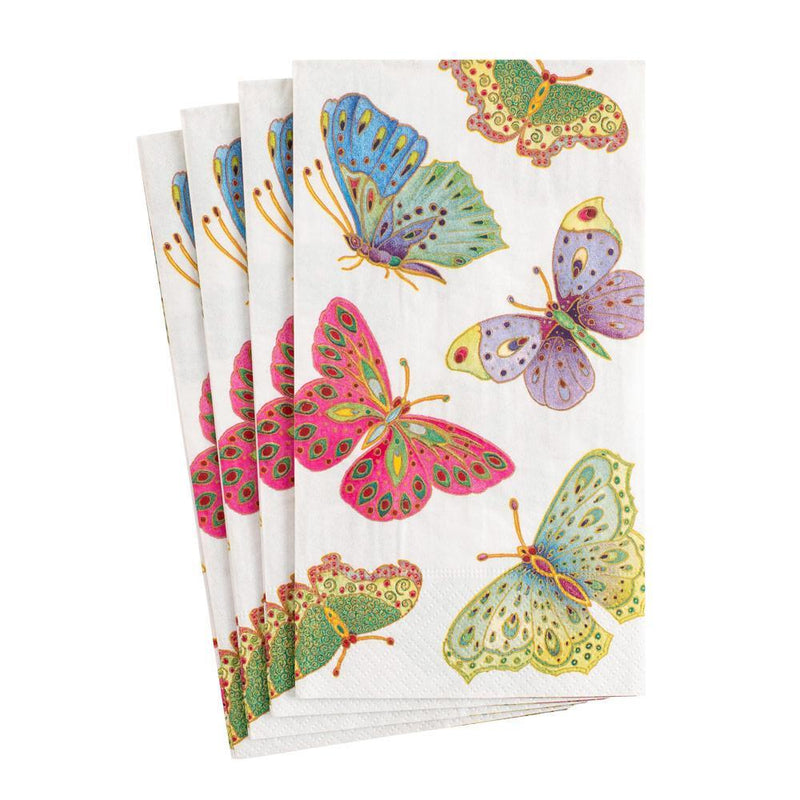 Caspari Guest Towels | Jeweled Butterflies | KitchenArt