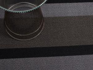 Utility Shag Mat Black/Silver Bold Stripe