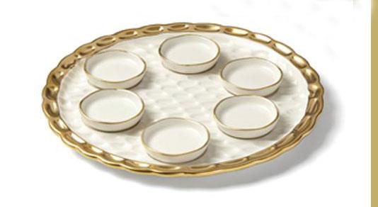 Seder Plate Truro Gold