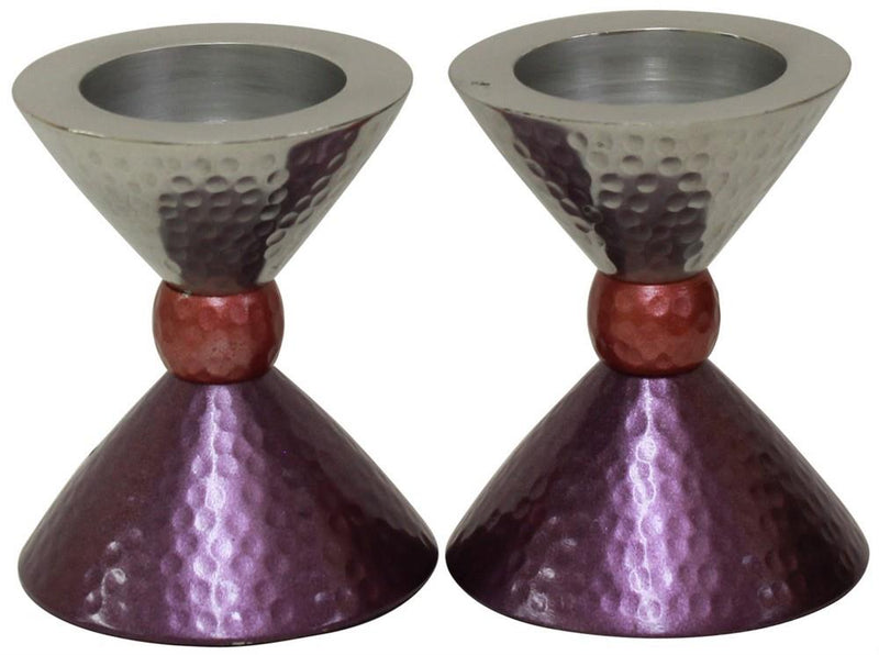 Candle/Tealight Holder Set - Purple/Pink/Silver