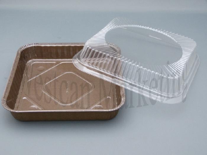 Pack of 10 Med Square Clear Lids