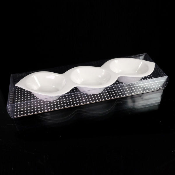 Three Section White  Dish