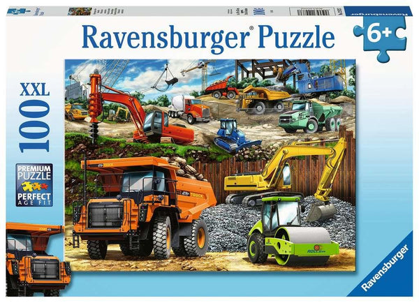 Ravensburger 100 Pc Puzzle Construction Vehicles |Wrapt